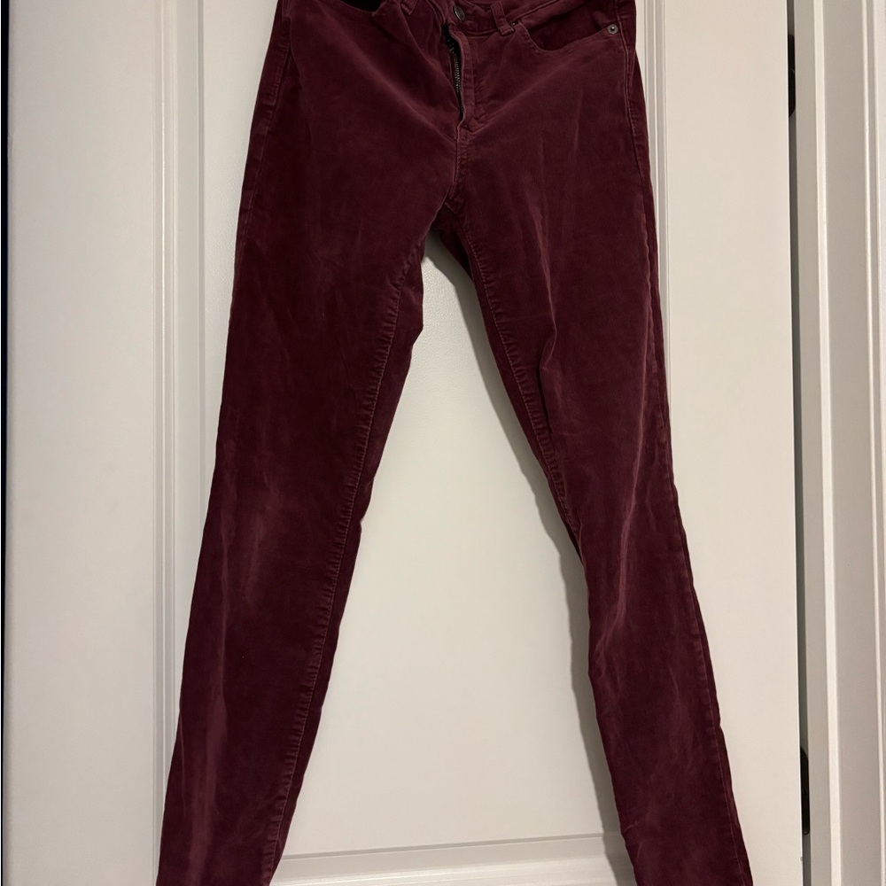 Burgundy Corduroy Pants